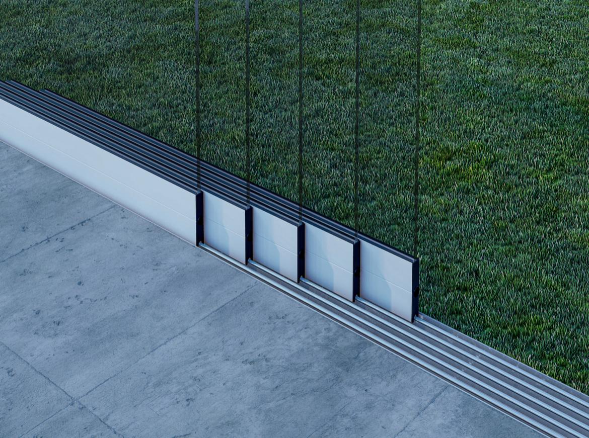 3 Railsysteem / glazen schuifwanden